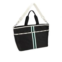 LeSportsac New Arrivals AEC Striped Large Zip Tote
