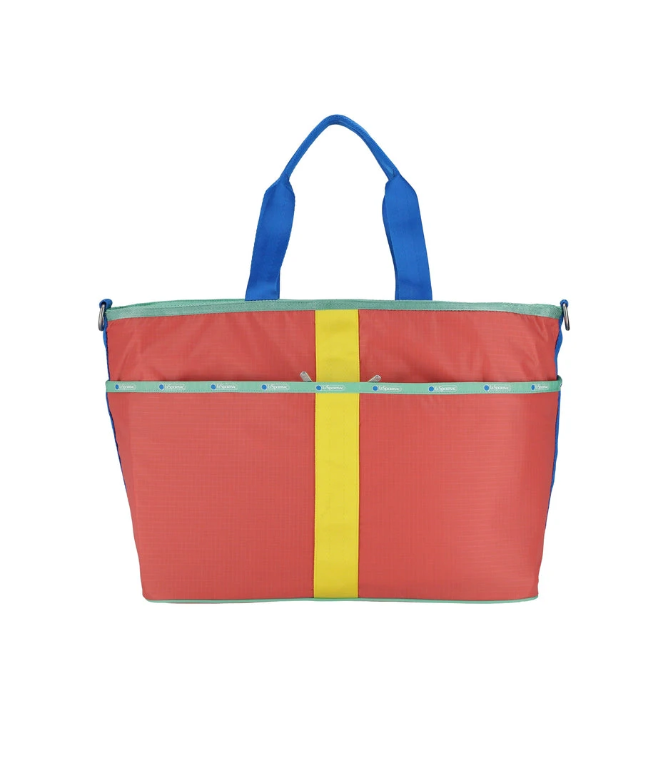 LeSportsac AEC Striped Large Zip Tote 7 LeSportsac AEC Striped Large Zip Tote