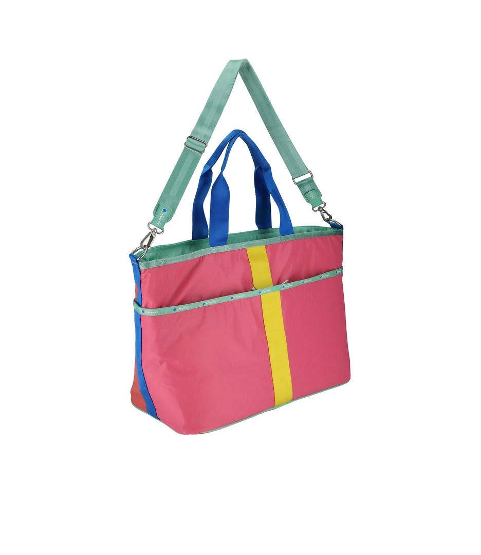 LeSportsac AEC Striped Large Zip Tote 4 LeSportsac AEC Striped Large Zip Tote